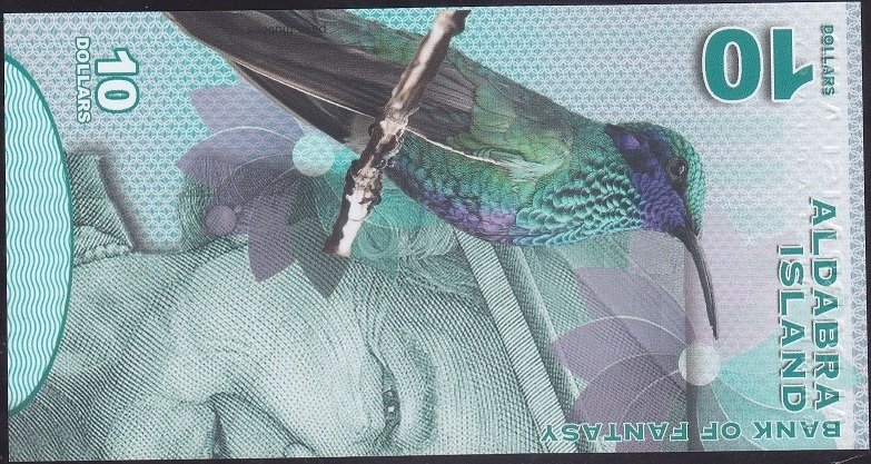 Aldabra Island 10 Dolar 2018 Çil Fantazi Para