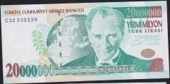 7.Emisyon 20 000 000 Lira C32 531120 Çok Çok Temiz+