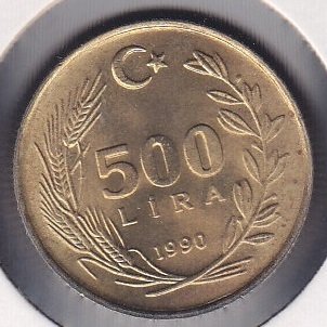 1990 YILI 500 LİRA ÇİLALTI ÇİL