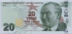 9.EMİSYON 20 LİRA 2.TERTİP B001 537175 ÇİL