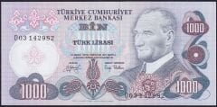 6.Emisyon 2.Tertip 1000 Lira D03 142982 Çok Çok Temiz+