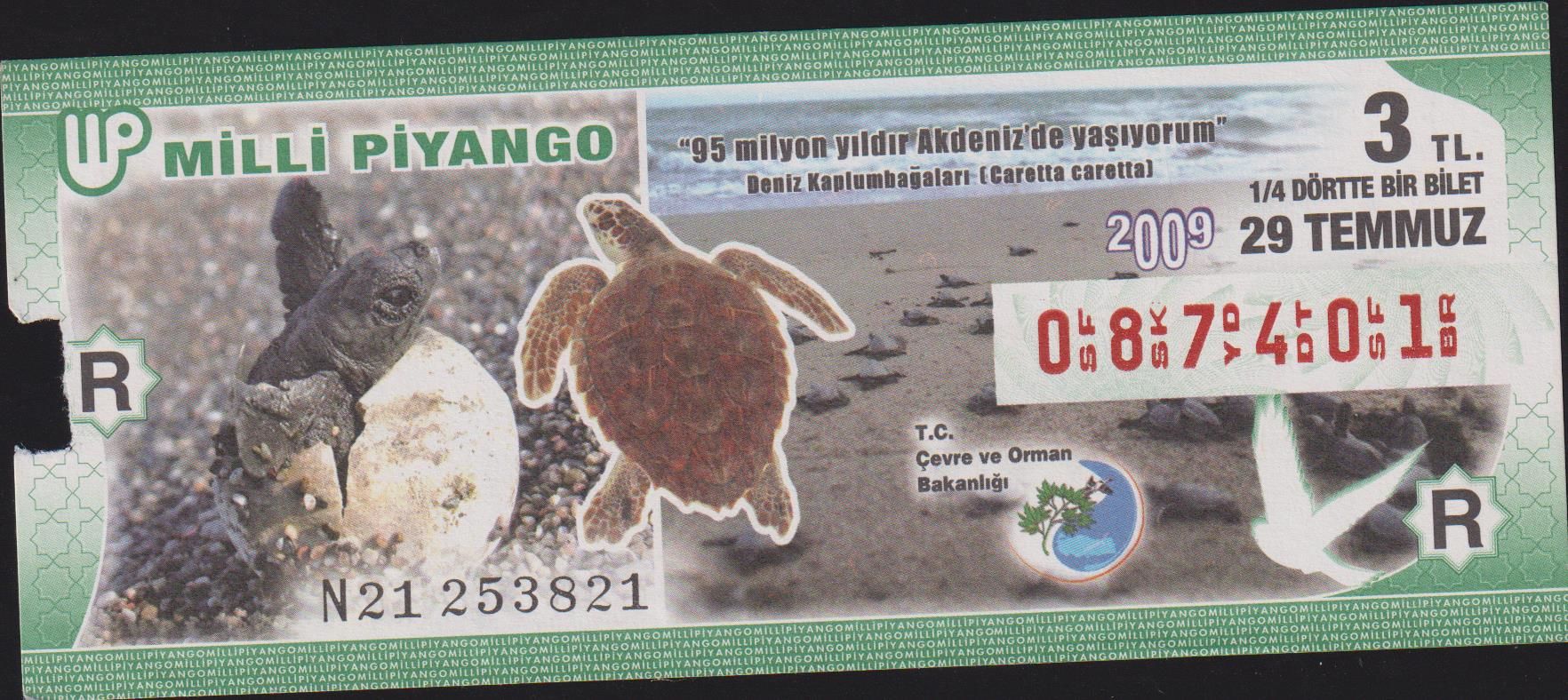 2009 29 Temmuz Çeyrek Bilet - R Serisi Haliyle