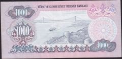 6.Emisyon 2.Tertip 1000 Lira D10 216891 Çok Çok Temiz