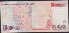 7.Emisyon 10 000 000 Lira A90 576859 Çok Temiz
