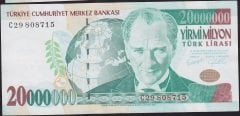 7.Emisyon 20 000 000 Lira C29 808715 Çok Çok Temiz+