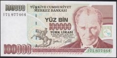7.Emisyon 3.Tertip 100000 Lira I71 877464 Ççt Çilaltı