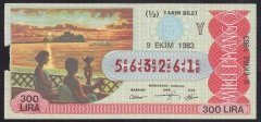 1983 9 EKİM YARIM BİLET -Y SERİSİ