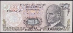 6.EMİSYON 1.TERTİP 50 LİRA F63 236363 ÇÇT