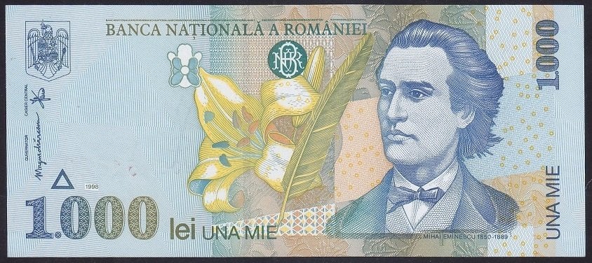 Romanya 1000 Lei 1998 Çil Pick 106