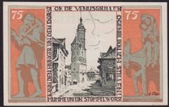 Almanya 75 Pfennig Notgeld 1921 Çil