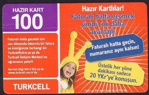 Turkcell Hazır Kart 100 Kontör 2010