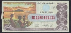 1983 9 EKİM ÇEYREK BİLET -N SERİSİ - 818111