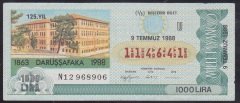 1988 9 TEMMUZ ÇEYREK BİLET U SERİSİ
