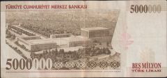 7.Emisyon 5 000 000 Lira K33 622733 Çok Temiz+