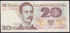 Polonya 20 Zloty 1982 Çil Pick 149b