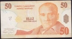 8.Emisyon 50 YTL A36 245666 Çok Temiz+