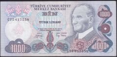 6.Emisyon 2.Tertip 1000 Lira C75 617558 Çok Temiz+