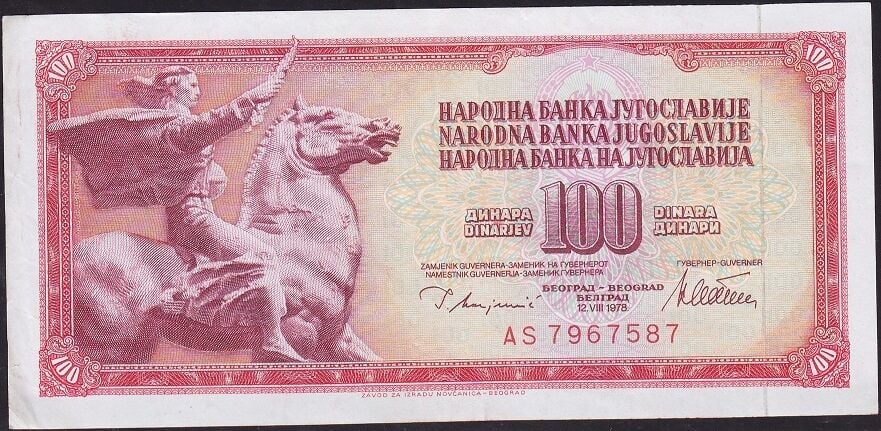 Yugoslavya 100 Dinar 1978 Ççt Çilaltı