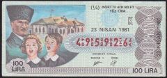 1981 23 Nisan Çeyrek Bilet - K Serisi
