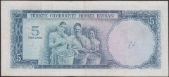 5.Emisyon 3.Tertip 5 Lira F16 448211 Çok Temiz Düzeltme Var