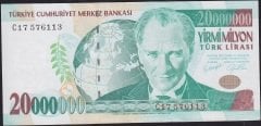 7.Emisyon 20 000 000 Lira C17 576113 Çok Çok Temiz+