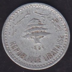 Lübnan 5 Piastre 1954