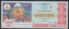 1990 29 EYLÜL YARIM BİLET Z SERİSİ