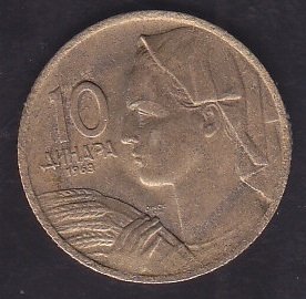 YUGOSLAVYA 10 DİNAR 1963