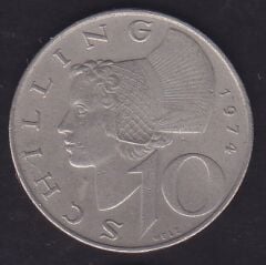 Avusturya 10 Şiling 1974