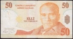 8.Emisyon 50 YTL A38 379983 Çok Temiz