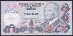 6.Emisyon 2.Tertip 1000 Lira C71 540838 Çok Temiz+