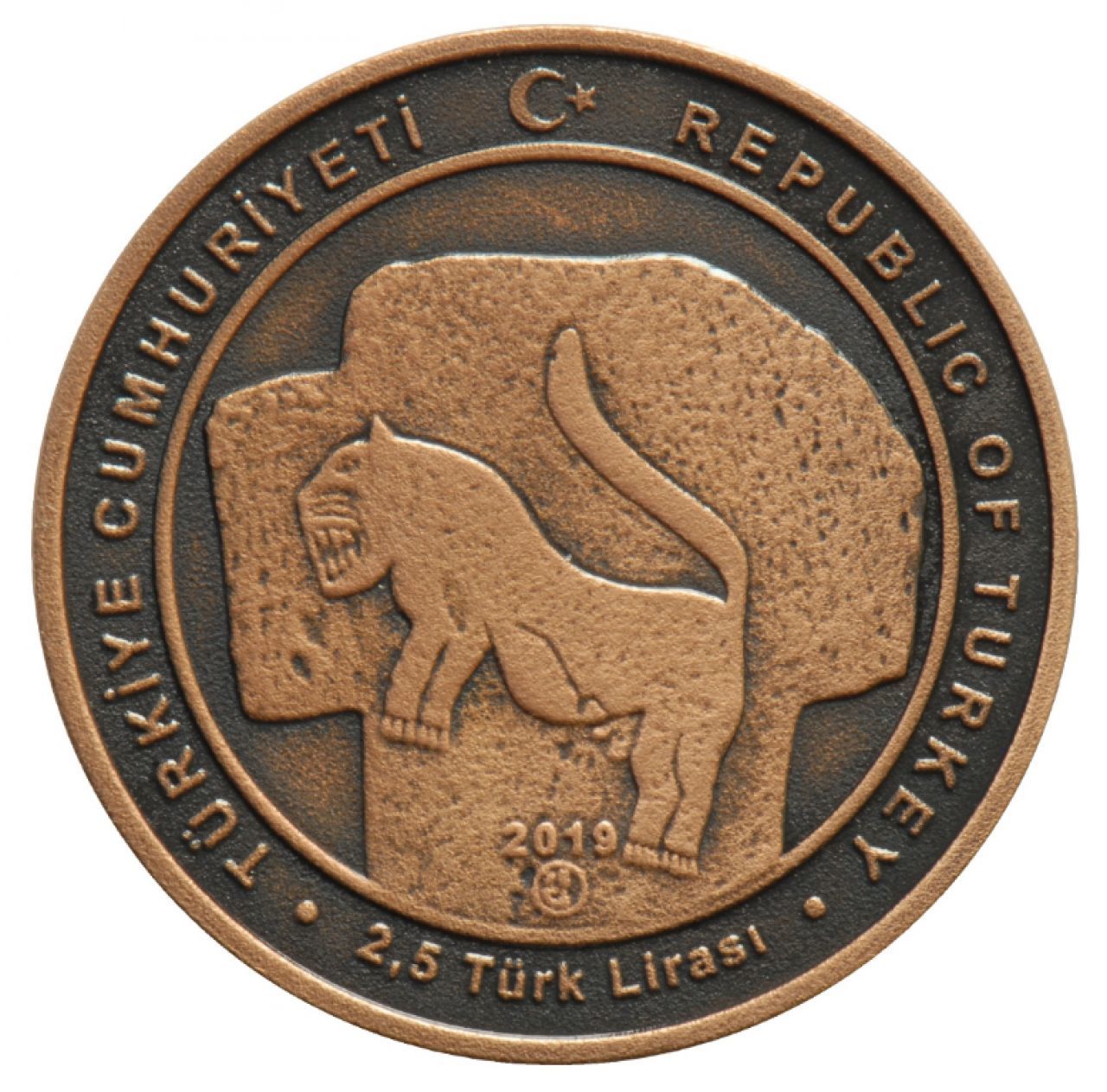 2019 Yılı 2.5 Lira Göbeklitepe Hatıra Para Sertifikalı Çil