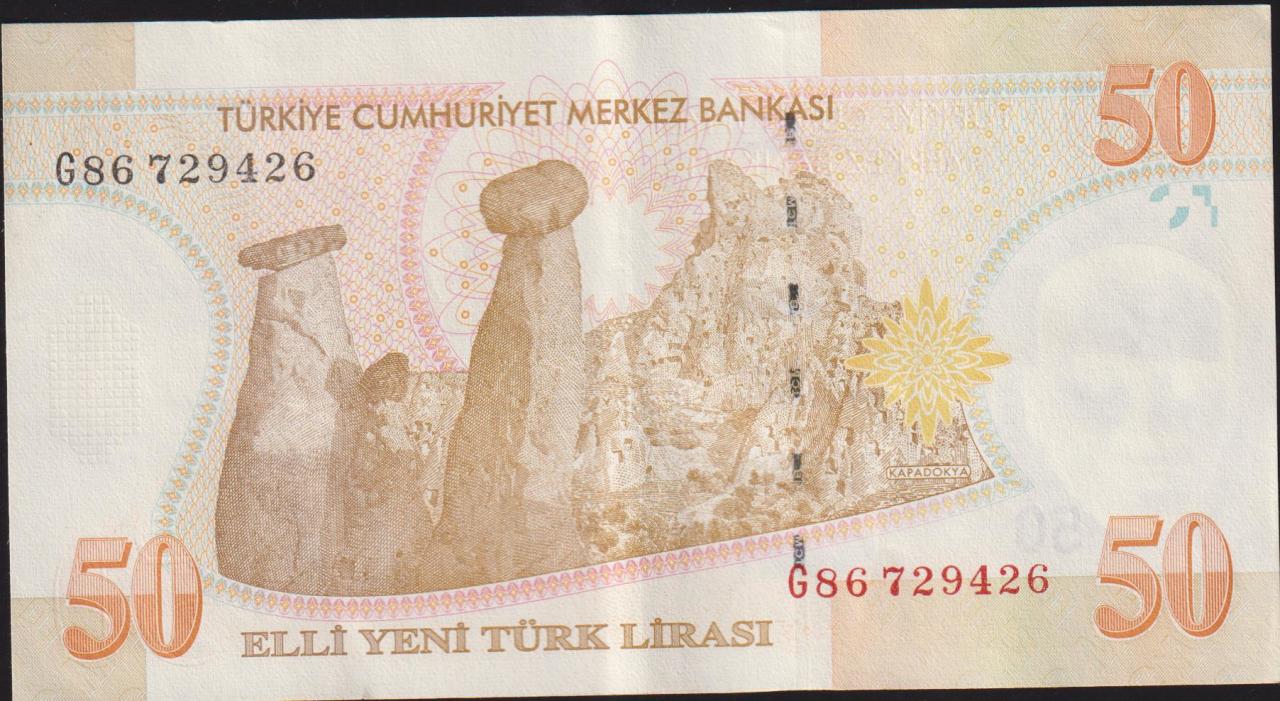 8.Emisyon 50 YTL G86 729426 Ççt+