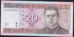 Litvanya 20 Litu 2007 ÇİL Pick 69