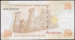 8.Emisyon 50 YTL A39 589330 Çok Temiz+