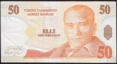 8.Emisyon 50 YTL A39 589330 Çok Temiz+
