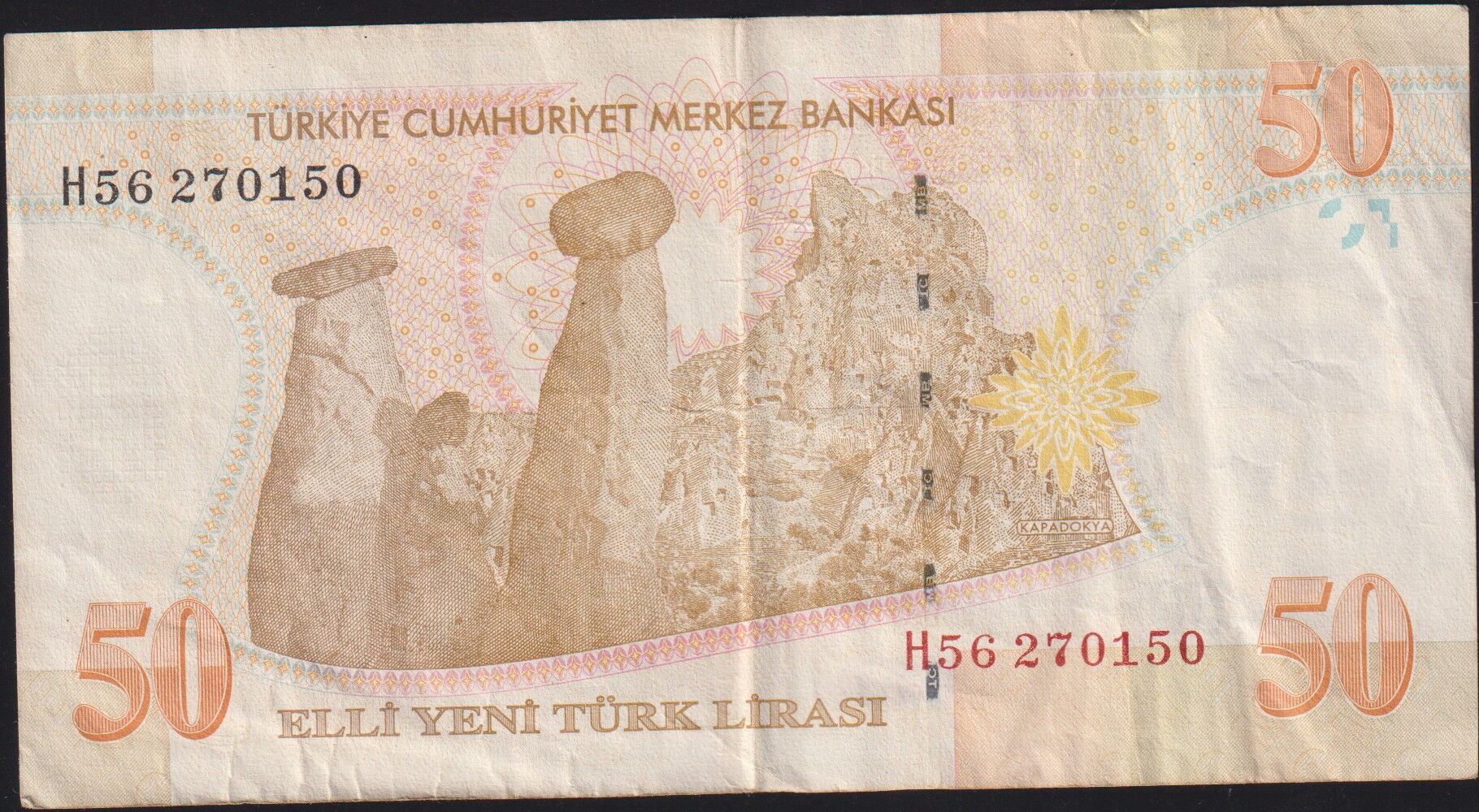 8.Emisyon 50 YTL H56 270150 Çok Temiz+