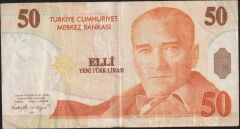 8.Emisyon 50 YTL H56 270150 Çok Temiz+