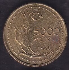 1996 Yılı 5000 Lira