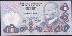 6.Emisyon 2.Tertip 1000 Lira C70 864462 Çok Çok Temiz+