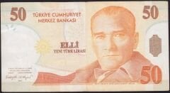 8.Emisyon 50 YTL A40 627280 Çok Temiz+