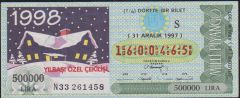 1997 31 Aralık Çeyrek Bilet - S Serisi