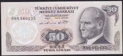6.Emisyon 1.Tertip 50 Lira H88 560135 Çil