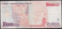 7.Emisyon 10 000 000 Lira A85 007306 Çok Temiz