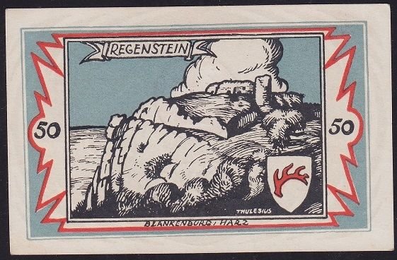 Almanya 50 Pfennig Notgeld 1923 Çil