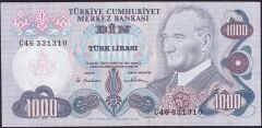 6.Emisyon 1.Tertip 1000 Lira C46 331310 Çilaltı