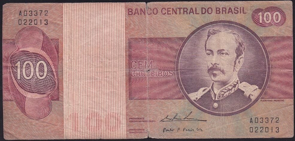 Brezilya 100 Cruzeiros1974 Temiz