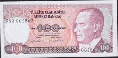 7.Emisyon 2.Tertip 100 Lira C83 662502 Ççt Çilaltı