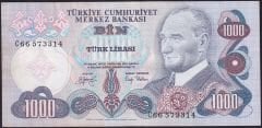 6.Emisyon 2.Tertip 1000 Lira C66 573314 Çok Temiz+