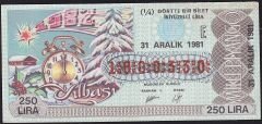 1981 31 Aralık Çeyrek Bilet - E Serisi